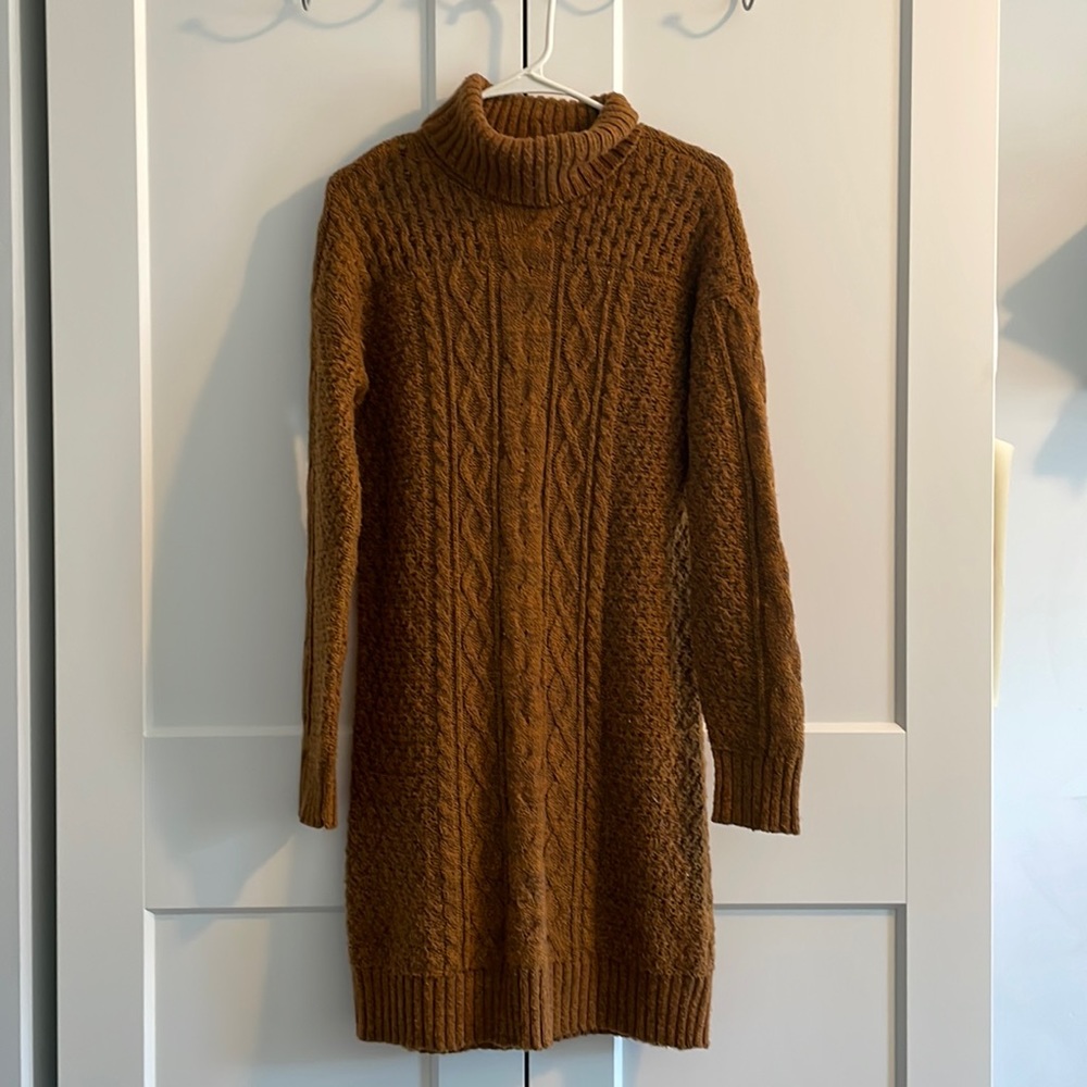 Sweater Dress, Brown - American Eagle; Medium